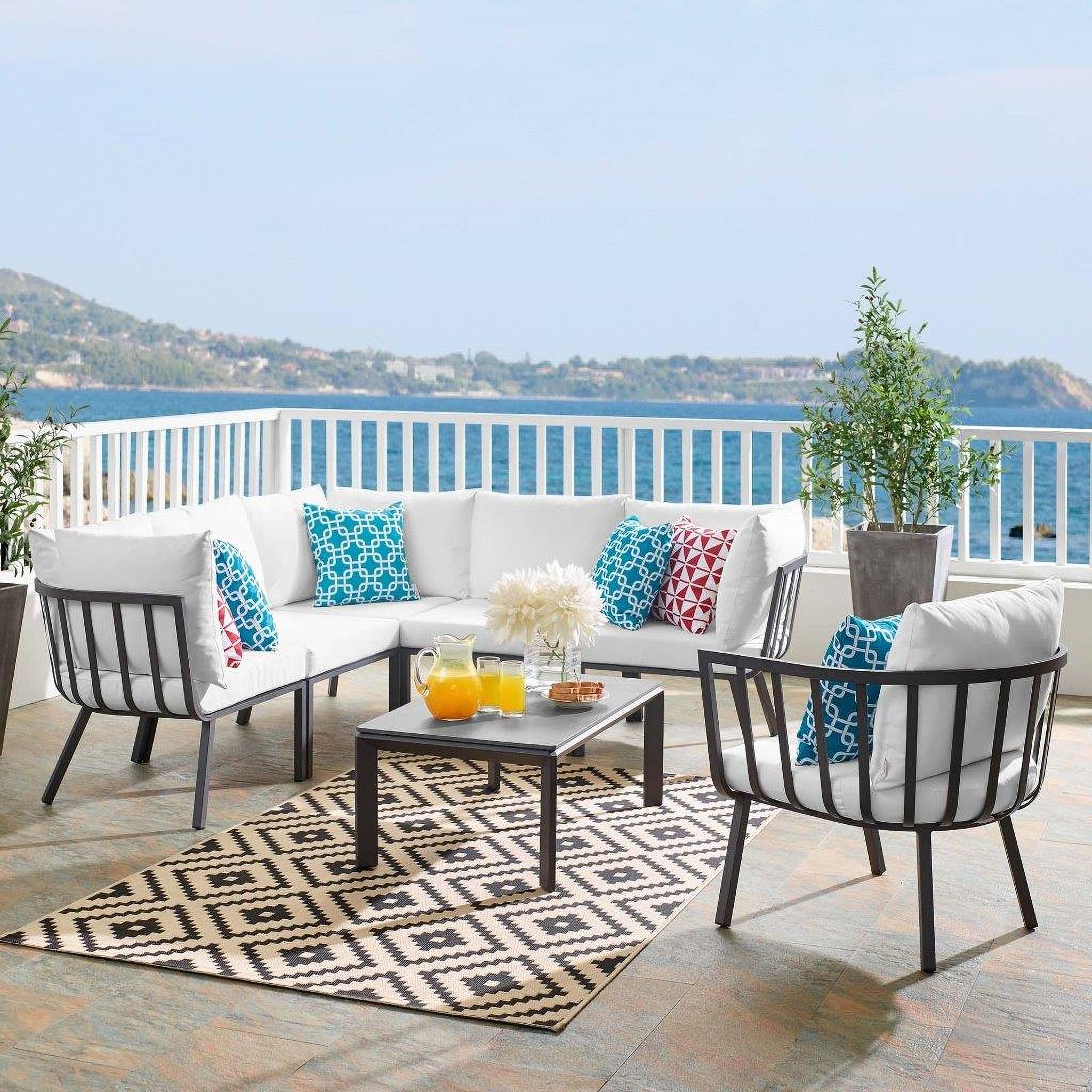 The appearance of Riverside 7 Piece Outdoor Patio Aluminum Set designed by Modway in the modern / contemporary interior design. This gray and white piece of furniture  was selected by 1StopBedrooms from Riverside Collection to add a touch of cosiness and style into your home. Sku: EEI-3566-SLA-WHI;EEI-3567-SLA-WHI;EEI-3567-SLA-WHI;EEI-3569-SLA-WHI;EEI-3569-SLA-WHI;EEI-3569-SLA-WHI;EEI-3570-SLA. Material: Foam.