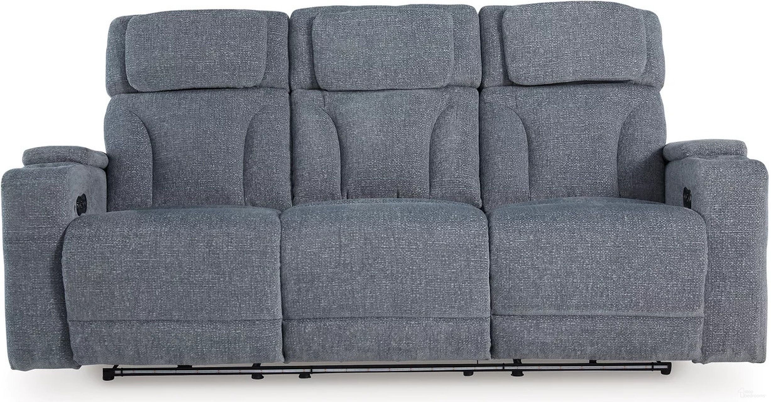 The appearance of RiverTest Power Reclining Sofa In Steel designed by Signature Design by Ashley in the modern / contemporary interior design. This steel piece of furniture was selected by 1StopBedrooms from RiverTest Collection to add a touch of cosiness and style into your home. Sku: NC4980215. Material: Fabric.
