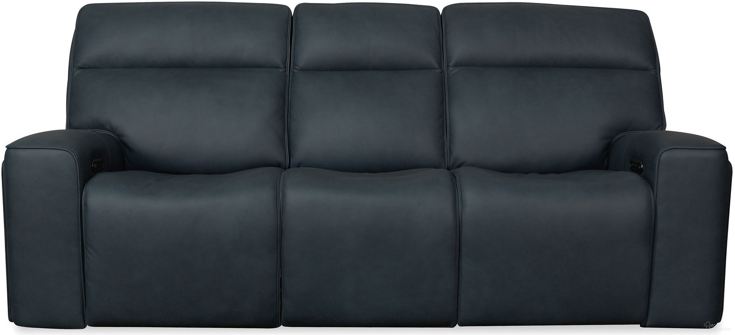 The appearance of Riverton Power Sofa with Power Headrest and Lumbar In Blue designed by Hooker in the transitional interior design. This blue piece of furniture was selected by 1StopBedrooms from Riverton Collection to add a touch of cosiness and style into your home. Sku: SS708-PHL3-048. Material: Leather.