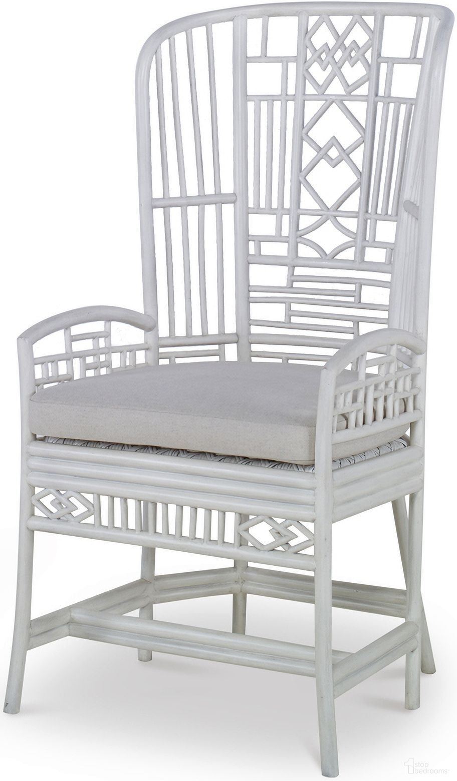The appearance of Riviera Desk Chair In Off White designed by Century Furniture in the interior design. This off white piece of furniture was selected by 1StopBedrooms from Curate Collection to add a touch of cosiness and style into your home. Sku: CT6013-CN. Material: Rattan.