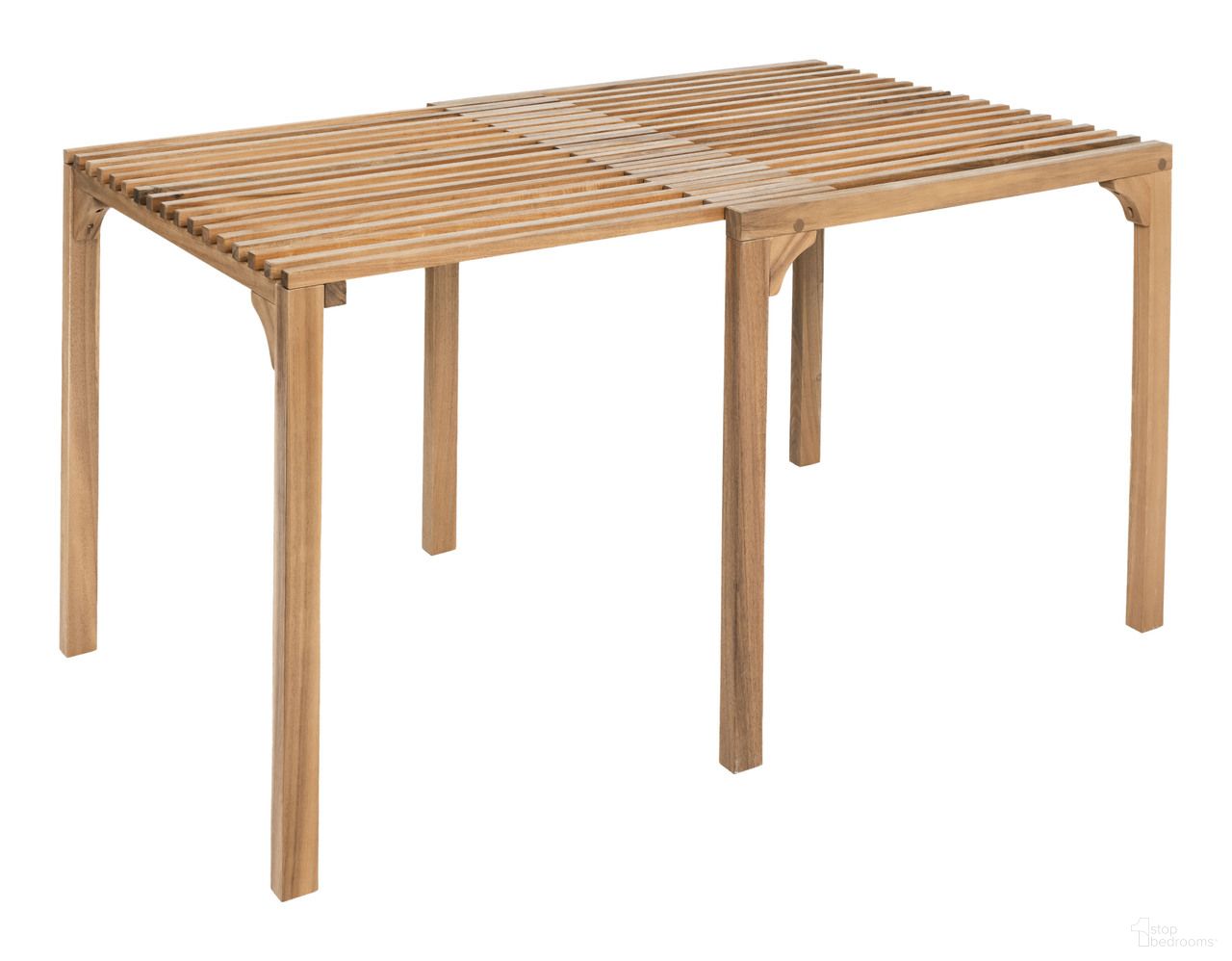 The appearance of Riviera Extendable Dining Table In Natural designed by Zuo Modern in the modern / contemporary interior design. This natural piece of furniture  was selected by 1StopBedrooms from Riviera Collection to add a touch of cosiness and style into your home. Sku: 704154. Table Base Style: Legs. Table Top Shape: Rectangular. Material: Acacia Wood. Size: 34" x 59".