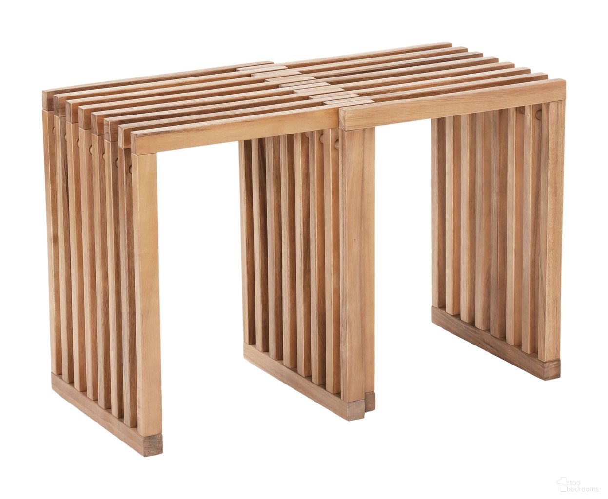 The appearance of Riviera Extendable Stool Set of 2 In Natural designed by Zuo Modern in the modern / contemporary interior design. This natural piece of furniture  was selected by 1StopBedrooms from Riviera Collection to add a touch of cosiness and style into your home. Sku: 704155. Material: Acacia Wood.