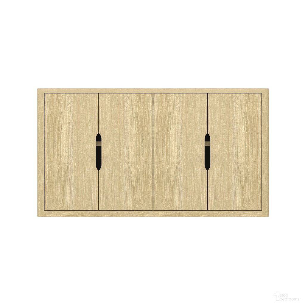 Rivington Modern 4-Shelf 60" Sideboard in Natural Oak