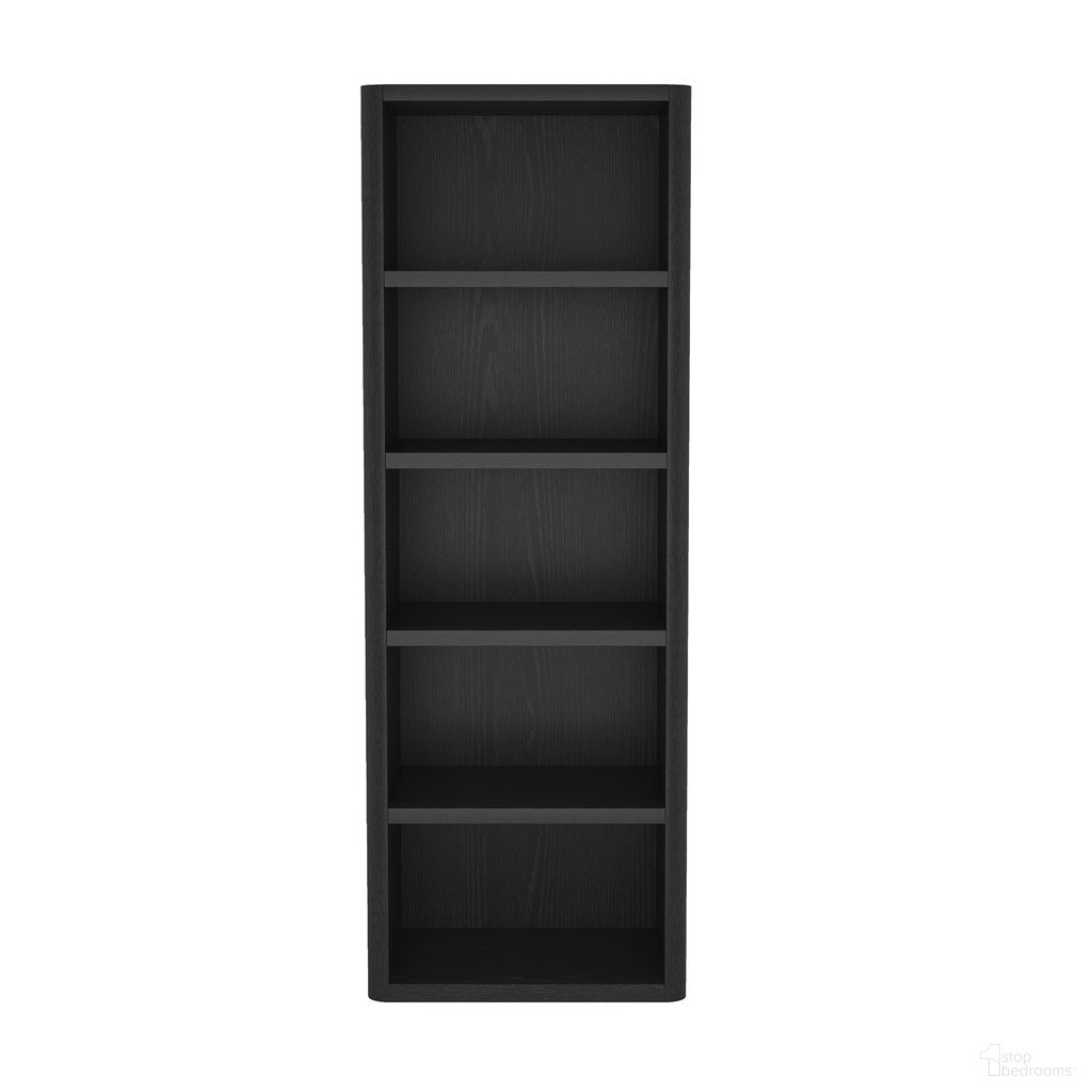 The appearance of Rivington Modern 5-Shelf 28" Open Bookcase in Black designed by Manhattan Comfort in the modern / contemporary interior design. This black piece of furniture was selected by 1StopBedrooms from Rivington Collection to add a touch of cosiness and style into your home. Sku: BC003-BK. Material: MDP.