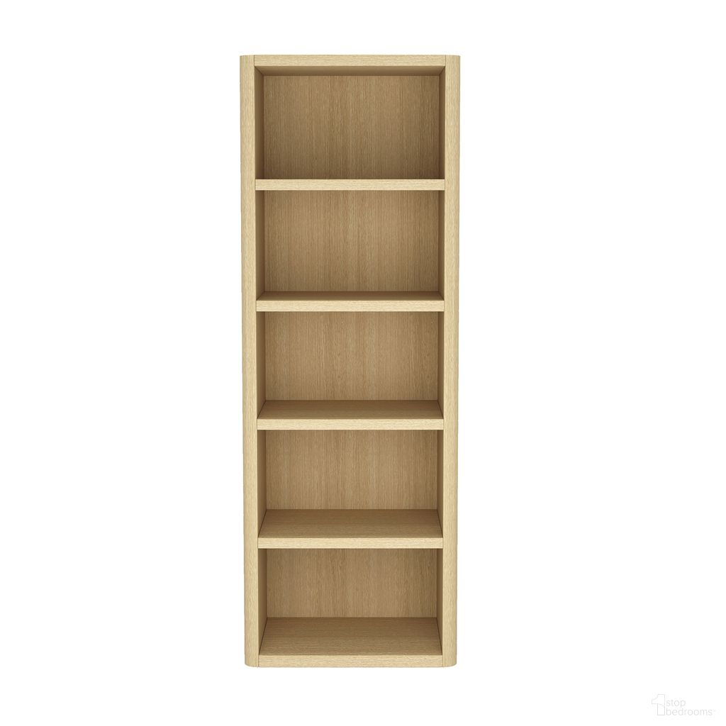Rivington Modern 5-Shelf 28" Open Bookcase in Natural Oak