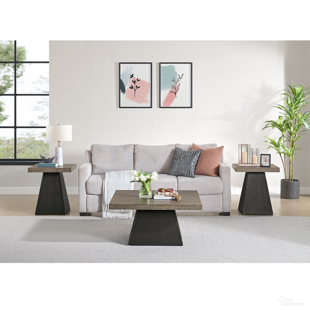 Rizzo Occasional Table Set In Grey and Dark Espresso