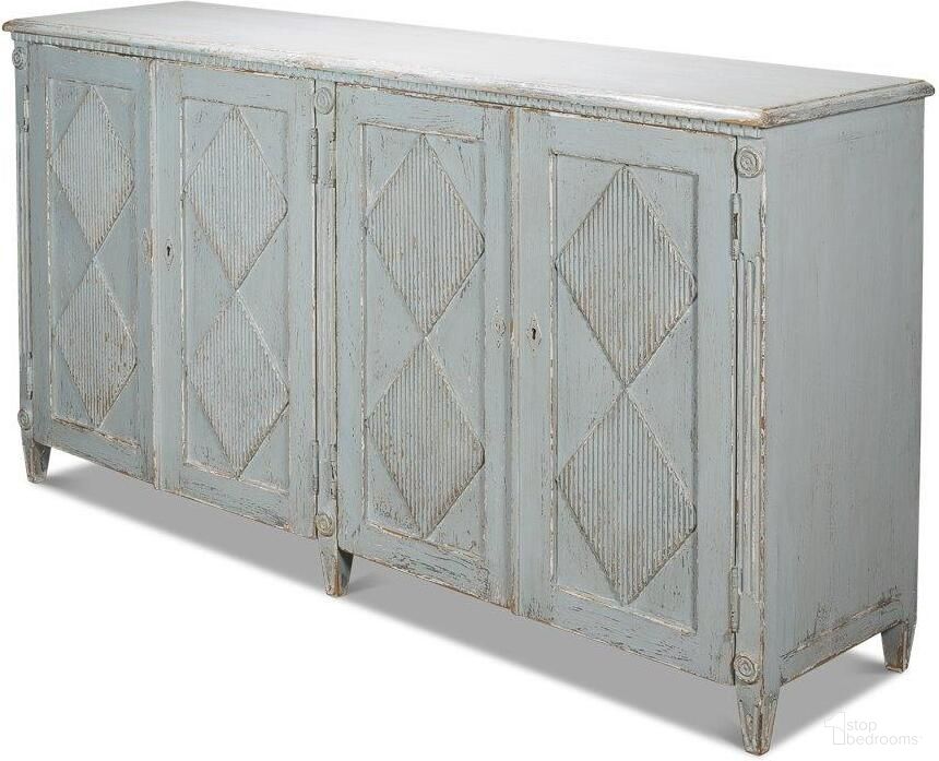 The appearance of Roanne Blue Sideboard designed by Sarreid in the traditional interior design. This blue piece of furniture was selected by 1StopBedrooms from Roanne Collection to add a touch of cosiness and style into your home. Sku: 40765.