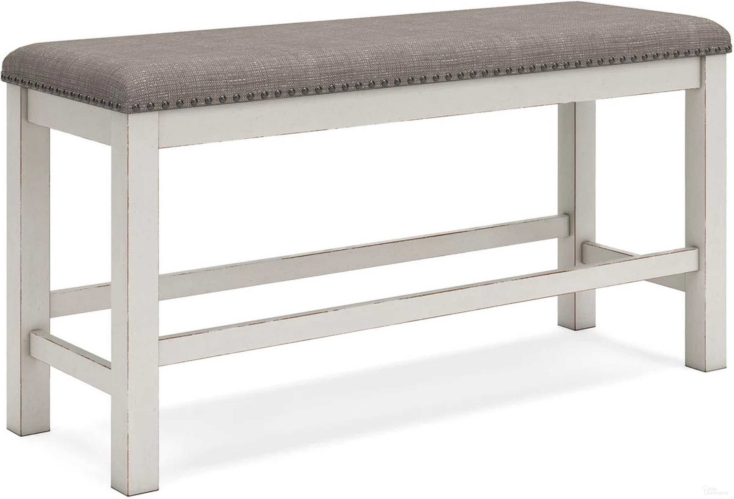 Robbinsdale 49 Inch Counter Height Dining Bench In Antique White