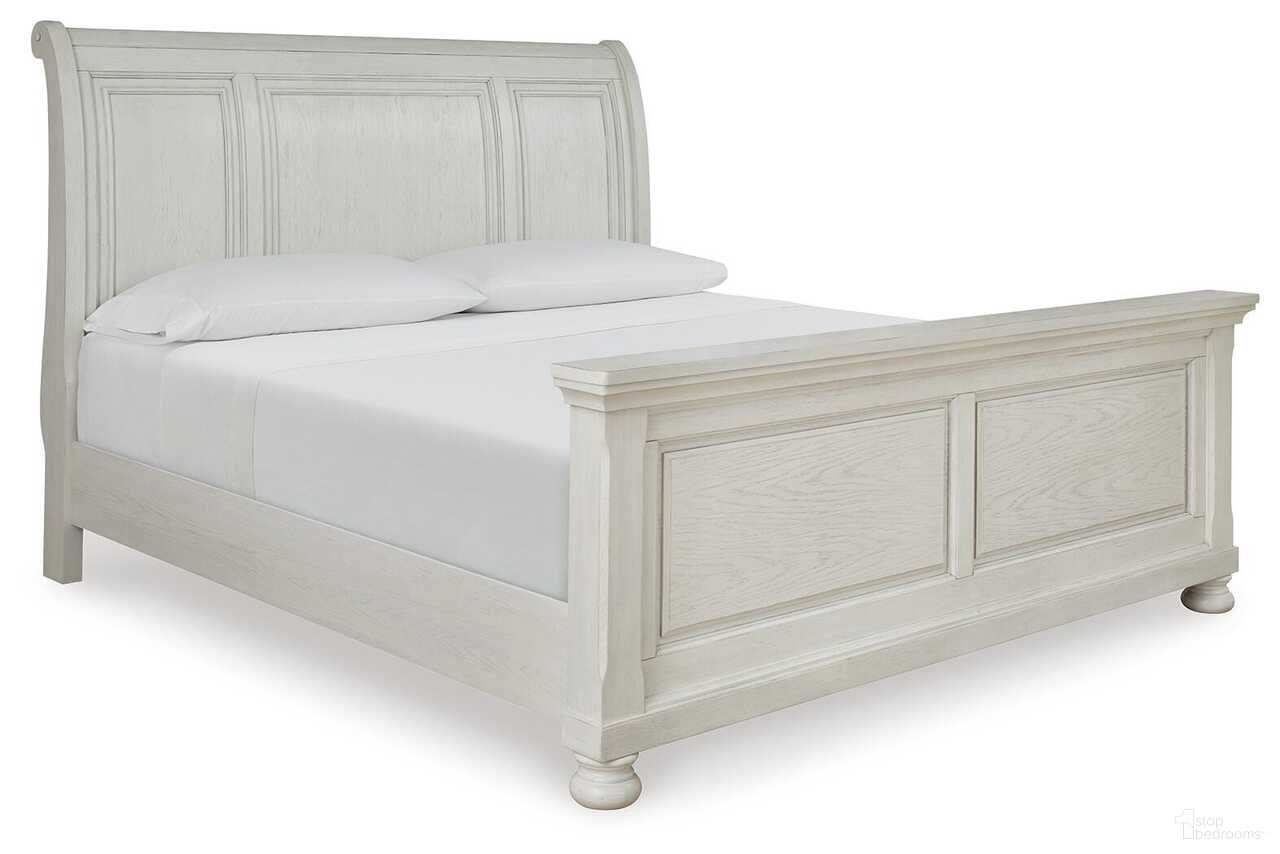 Robbinsdale California King Sleigh Bed In Antique White