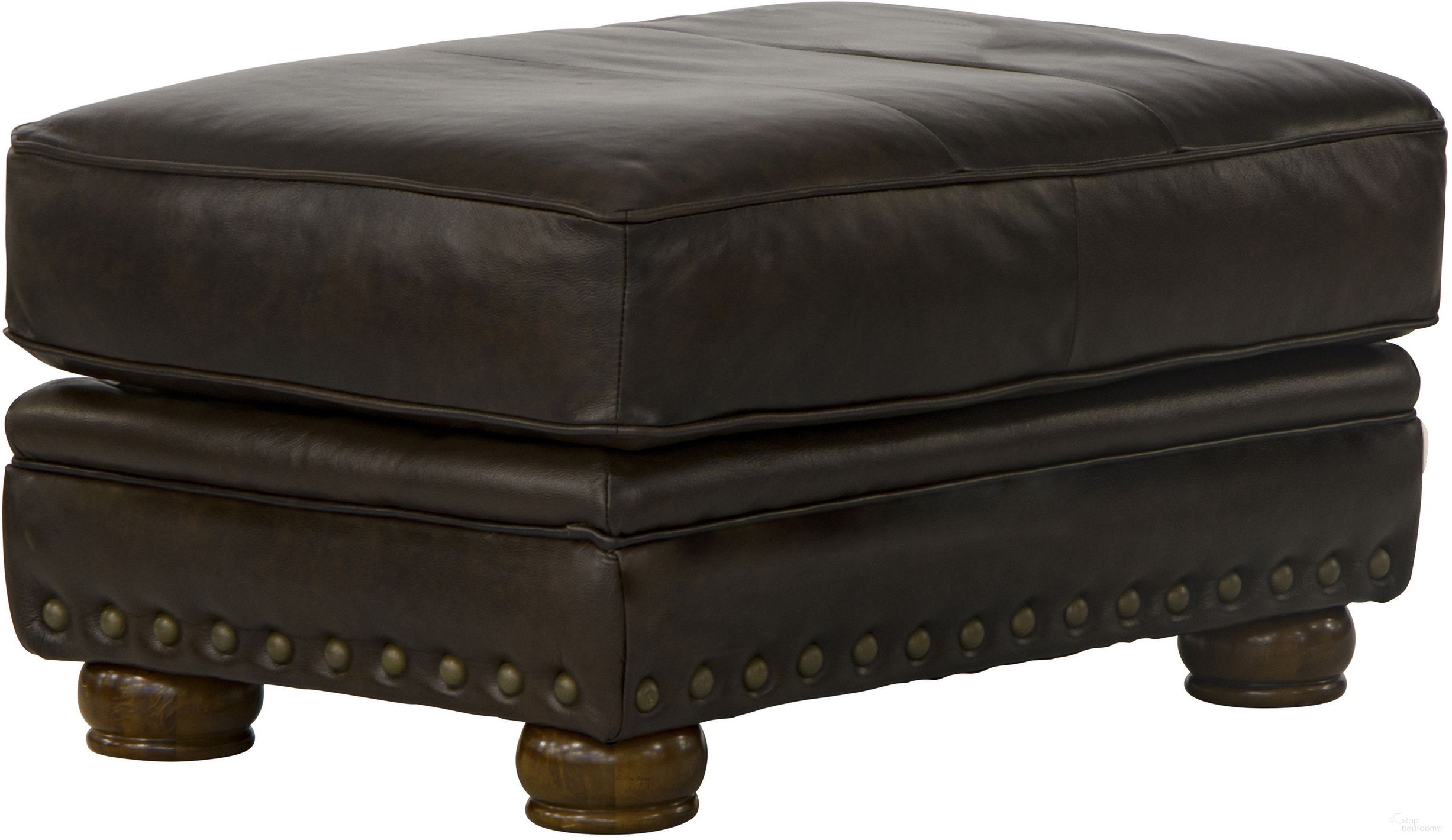 The appearance of Roberto Italian Top Grain Leather Match Ottoman In Cocoa designed by Jackson in the traditional interior design. This cocoa piece of furniture was selected by 1StopBedrooms from Roberto Collection to add a touch of cosiness and style into your home. Sku: 524110126809306809. Material: Leather.