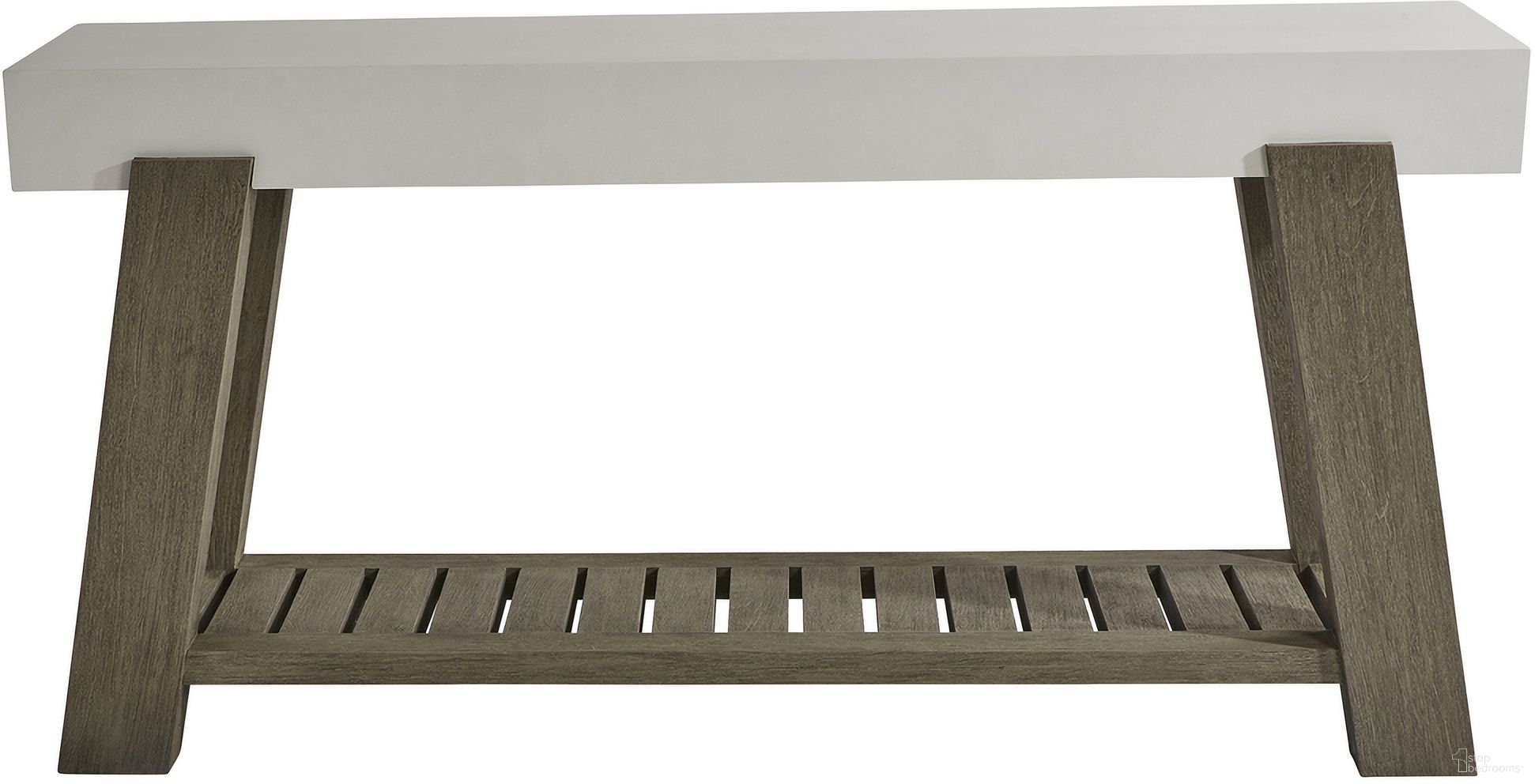 The appearance of Rochelle Outdoor Console Table designed by Bernhardt in the modern / contemporary interior design. This quarry/weathered teak piece of furniture was selected by 1StopBedrooms from Rochelle Collection to add a touch of cosiness and style into your home. Sku: X04911;X04911T. Material: Wood. Table Top Shape: Rectangular.