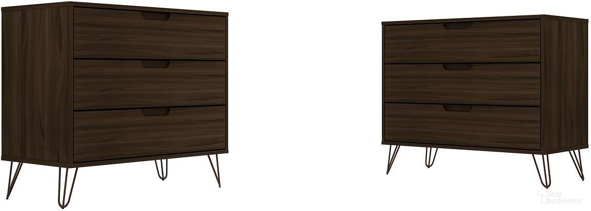 The appearance of Rockefeller Dresser - Set of 2 in Brown designed by Manhattan Comfort in the transitional interior design. This brown piece of furniture was selected by 1StopBedrooms from Rockefeller Collection to add a touch of cosiness and style into your home. Sku: 103GMC5;103GMC5. Material: MDF.