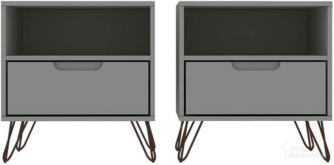 Rockefeller Nightstand 1.0 - Set of 2 in Off White and Nature 2-101GMC8