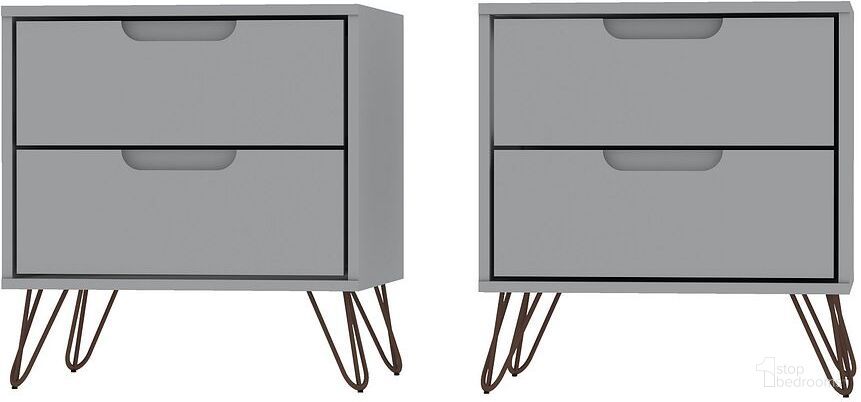 The appearance of Rockefeller Nightstand 2.0 - Set of 2 in White designed by Manhattan Comfort in the transitional interior design. This white piece of furniture was selected by 1StopBedrooms from Rockefeller Collection to add a touch of cosiness and style into your home. Sku: 102GMC1;102GMC1. Material: MDF.