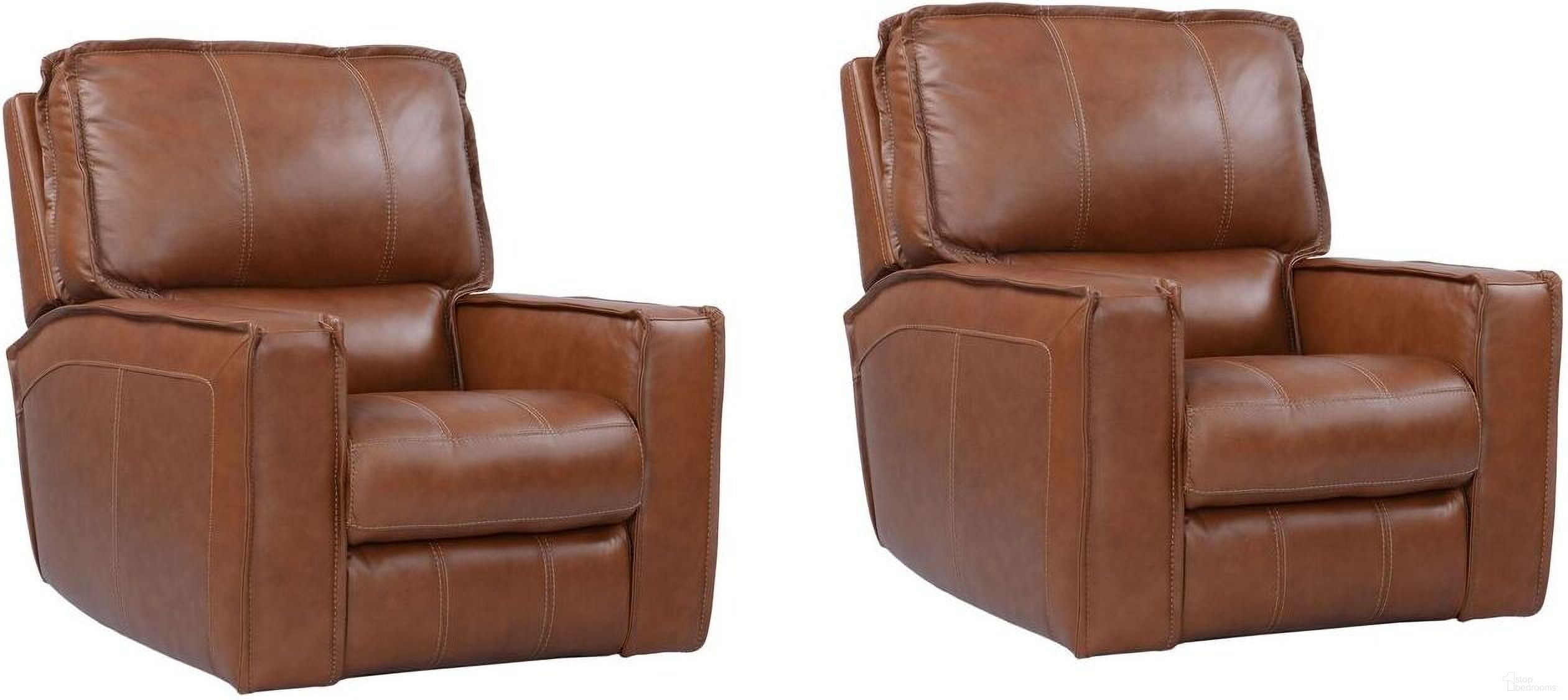 The appearance of Rockford Power Recliner Set of 2 In Verona Saddle designed by Parker House in the transitional interior design. This verona saddle piece of furniture was selected by 1StopBedrooms from Rockford Collection to add a touch of cosiness and style into your home. Sku: MROC#812PH-VSA;MROC#812PH-VSA. Material: Top Grain Leather.