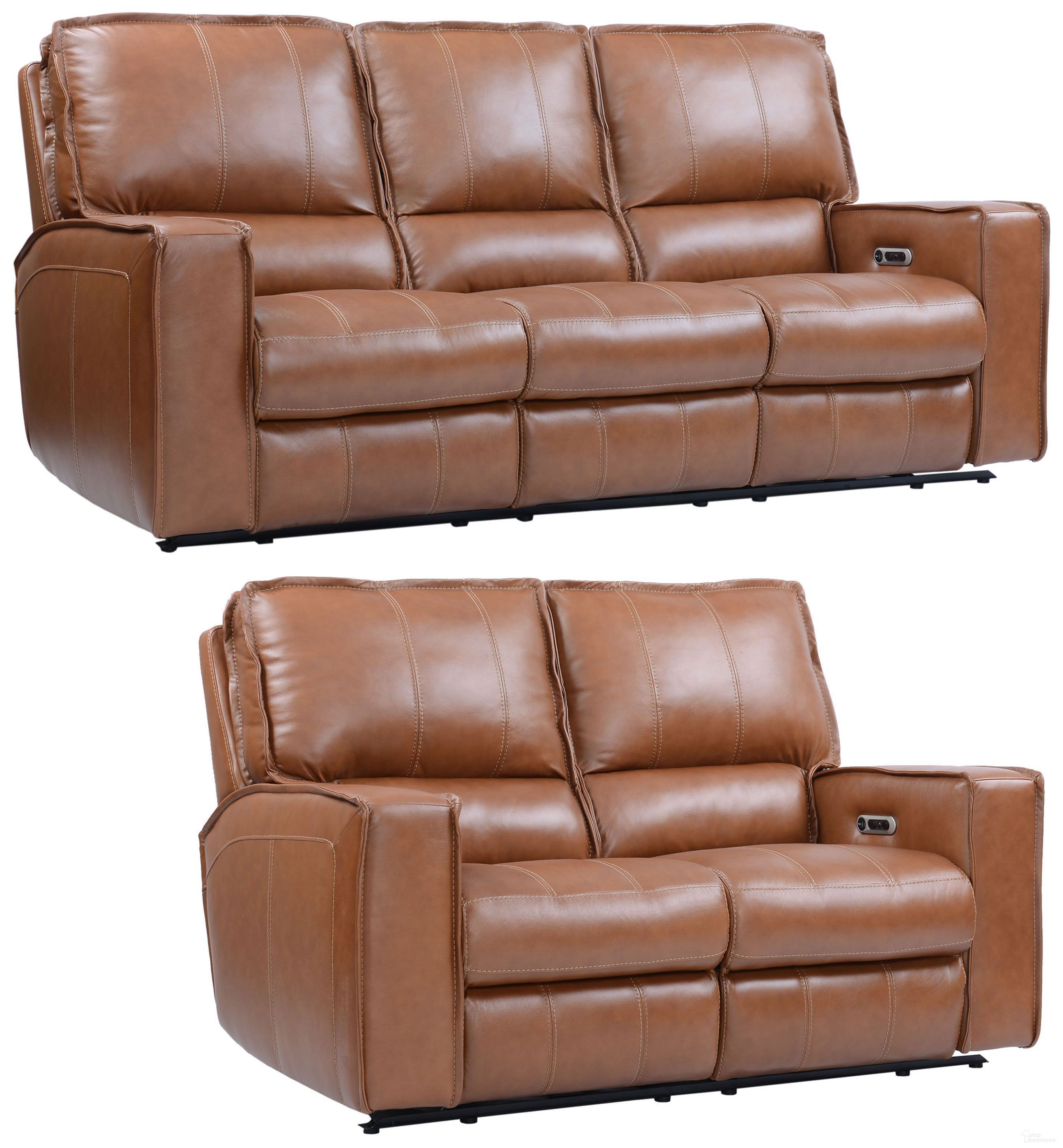 The appearance of Rockford Verona Saddle Leather Power Reclining Living Room Set designed by Parker House in the modern / contemporary interior design. This brown piece of furniture was selected by 1StopBedrooms from Rockford Collection to add a touch of cosiness and style into your home. Sku: MROC#833PH-VSA;MROC#822PH-VSA. Material: Leather.