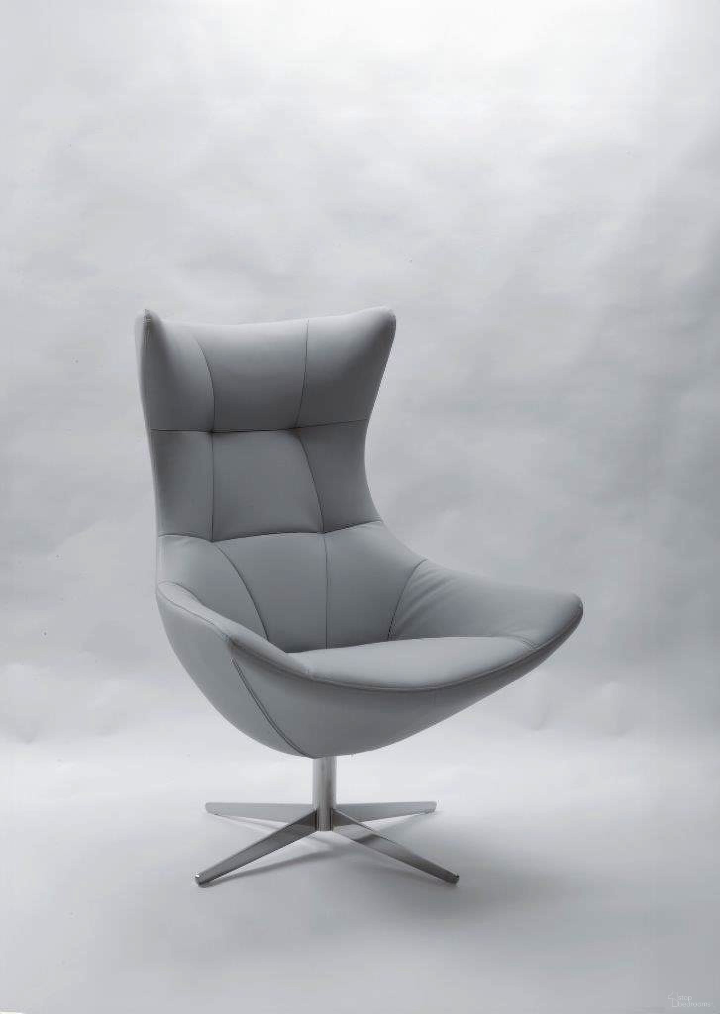 The appearance of Rocky Accent Chair In Light Grey designed by Bellini Modern Living in the modern / contemporary interior design. This light grey piece of furniture  was selected by 1StopBedrooms from Rocky Collection to add a touch of cosiness and style into your home. Sku: Rocky CH LGY. Material: Melange.