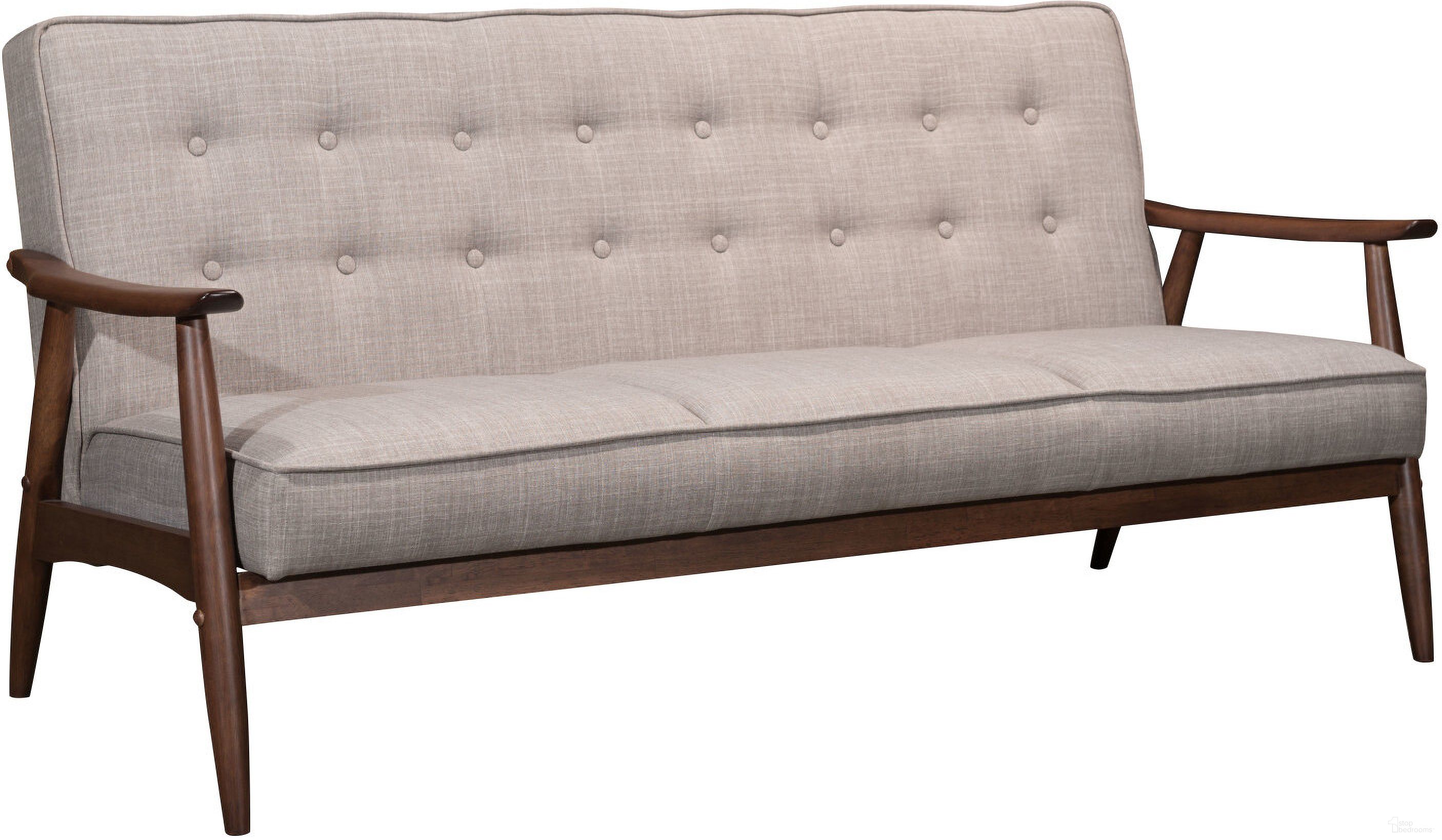 The appearance of Rocky Sofa In Putty designed by Zuo Modern in the transitional interior design. This putty piece of furniture was selected by 1StopBedrooms from Rocky Collection to add a touch of cosiness and style into your home. Sku: 100533. Material: Polyester. Key Features: Tufted.