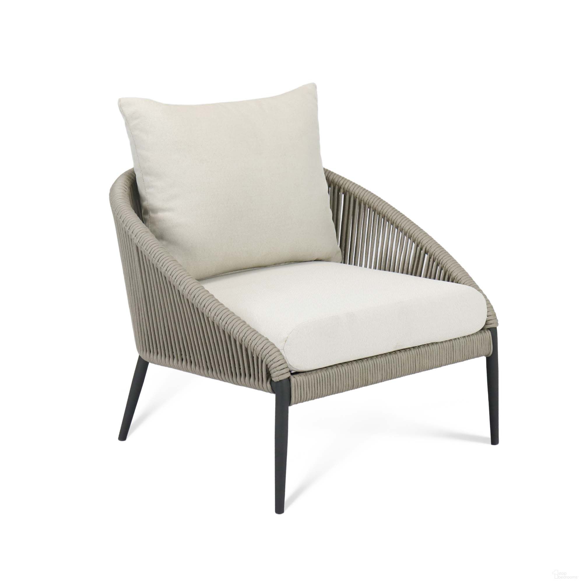 Rodona Armchair with Sunbrella Cushion In Gray