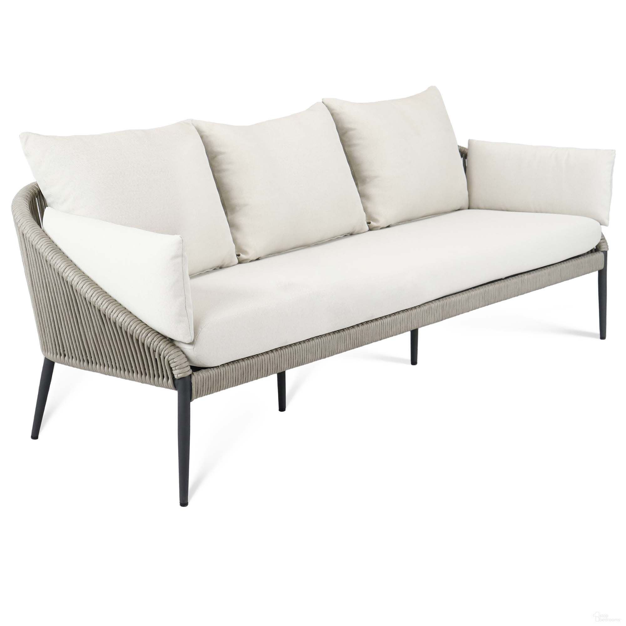 Rodona Sofa with Sunbrella Cushion In Gray