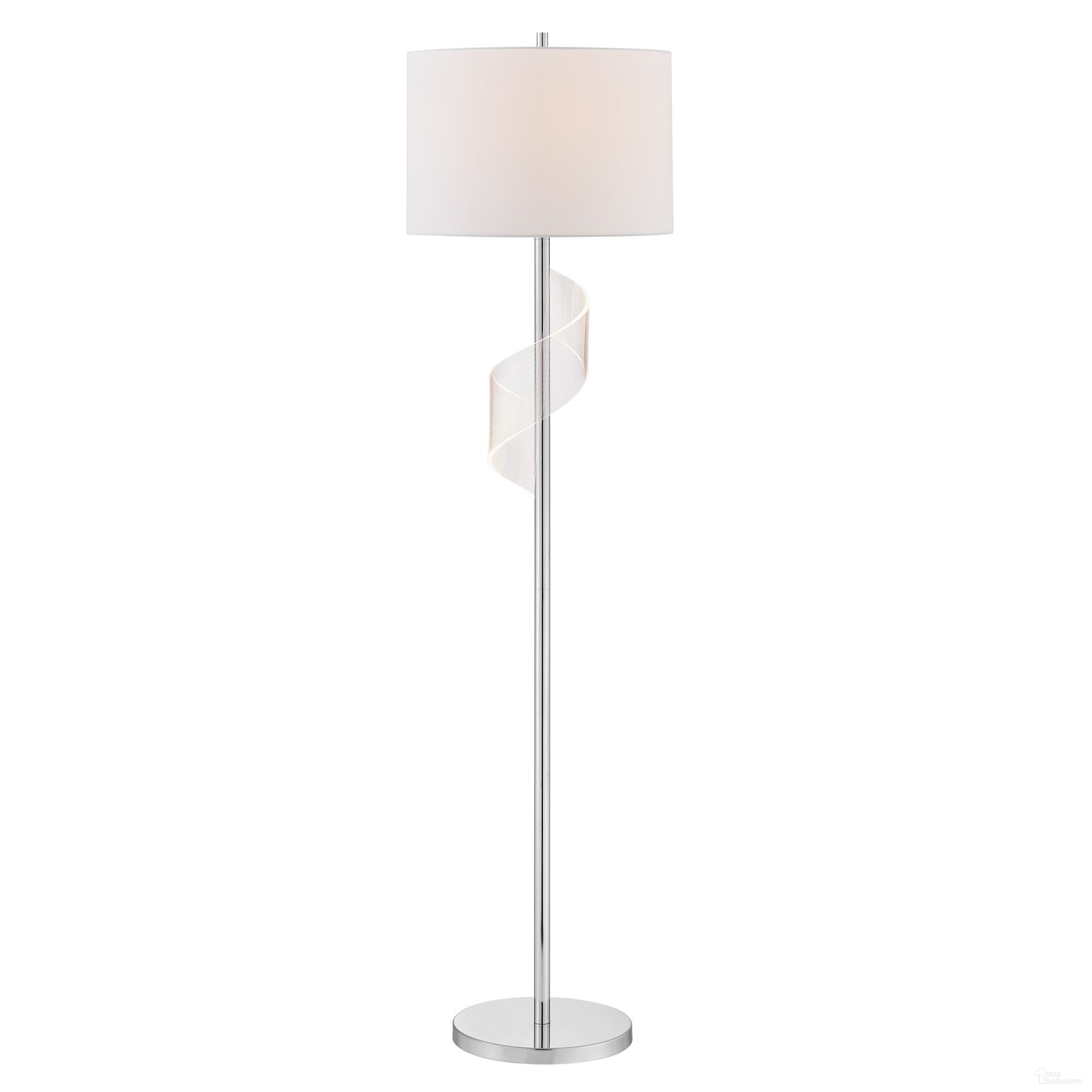 Roetta Floor Lamp In Brushed Nickel