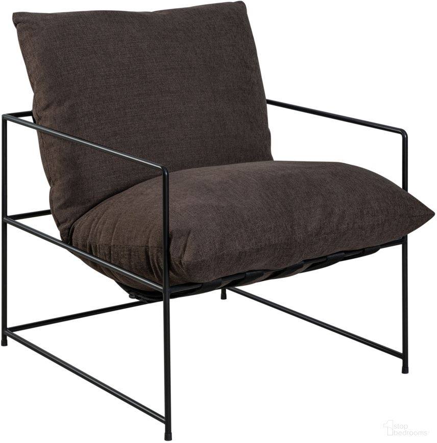 Rogan Fabric Accent Chair In Brown and Black