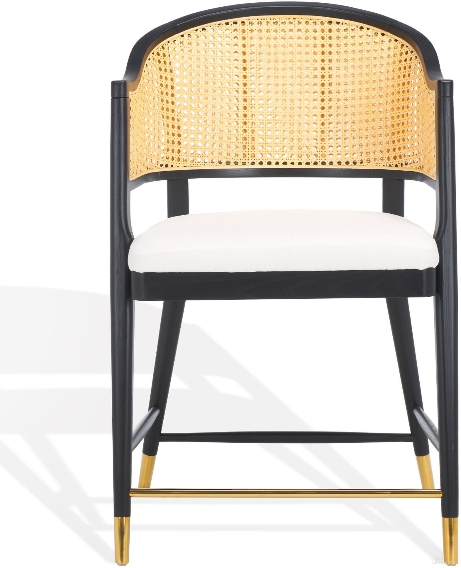 The appearance of Rogue Rattan Counter Stool In Black and Natural designed by Safavieh Couture in the modern / contemporary interior design. This black and natural piece of furniture  was selected by 1StopBedrooms from Rogue Collection to add a touch of cosiness and style into your home. Sku: SFV4207A. Material: Wood.