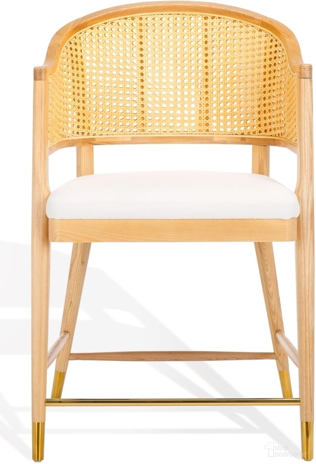 The appearance of Rogue Rattan Counter Stool In Natural designed by Safavieh Couture in the modern / contemporary interior design. This natural piece of furniture  was selected by 1StopBedrooms from Rogue Collection to add a touch of cosiness and style into your home. Sku: SFV4207B. Material: Wood.