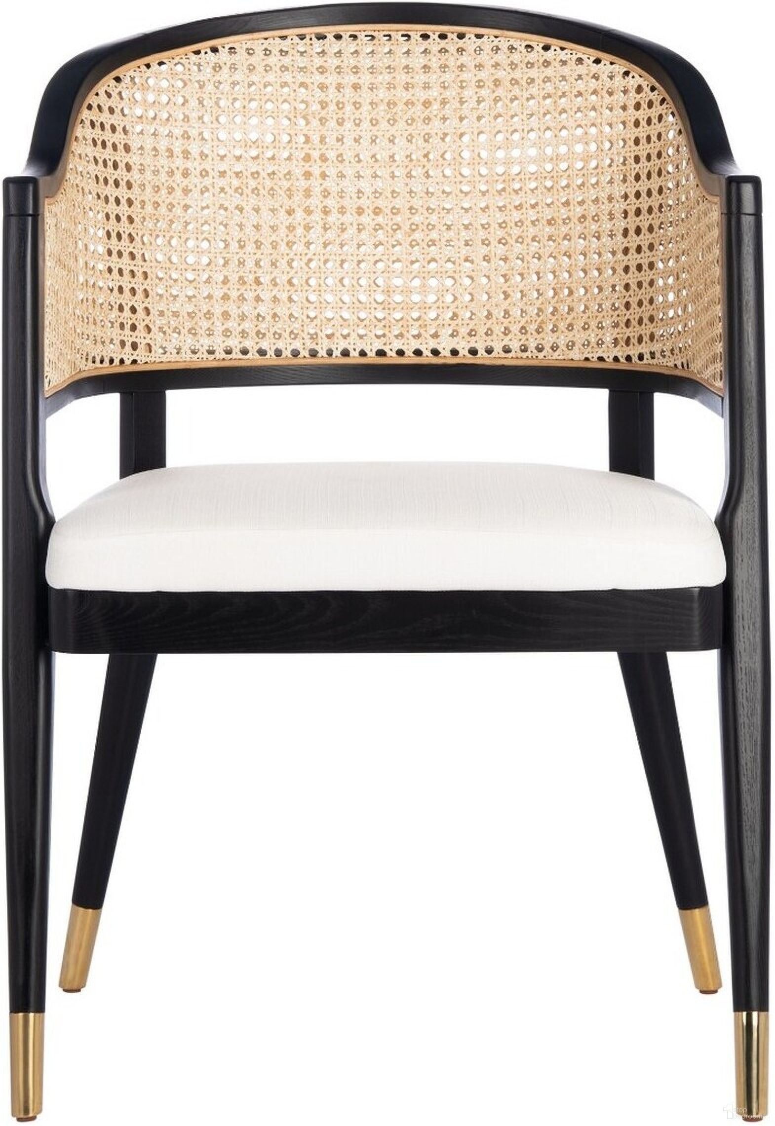 The appearance of Rogue Rattan Dining Chair In Black and Natural designed by Safavieh Couture in the modern / contemporary interior design. This black and natural piece of furniture was selected by 1StopBedrooms from Rogue Collection to add a touch of cosiness and style into your home. Sku: SFV4106A. Material: Wood. Chair Type: Arm Chair.