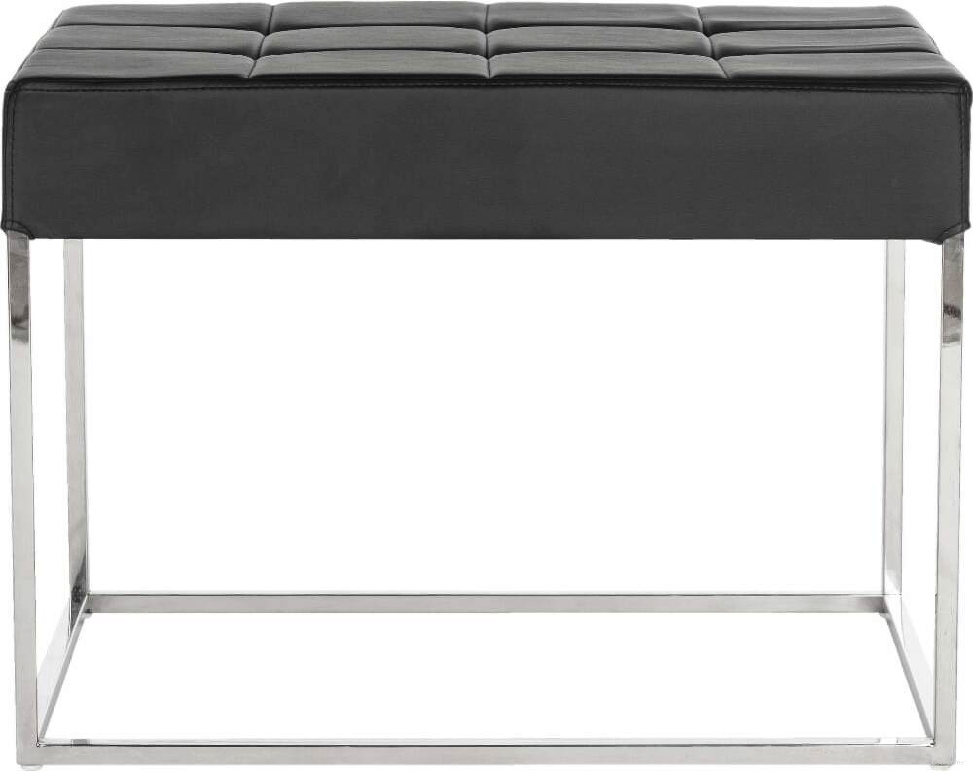 The appearance of Roitfeld Black and Chrome Ottoman designed by Safavieh in the modern / contemporary interior design. This black and chrome piece of furniture was selected by 1StopBedrooms from Roitfeld Collection to add a touch of cosiness and style into your home. Sku: FOX2024D. Material: Stainless Steel.