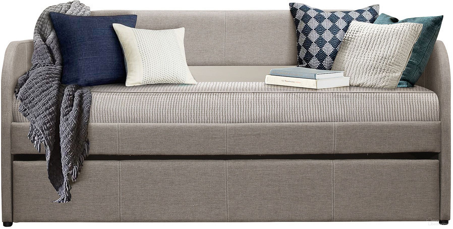 The appearance of Roland Gray Daybed with Trundle designed by Homelegance in the modern / contemporary interior design. This gray piece of furniture  was selected by 1StopBedrooms from Roland Collection to add a touch of cosiness and style into your home. Sku: 4950GY-A;4950GY-B. Bed Type: Daybed. Material: Fabric.