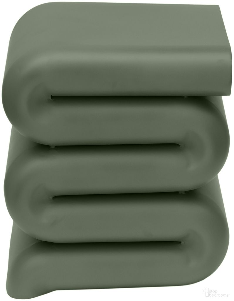 Roland Iron End Table In Green