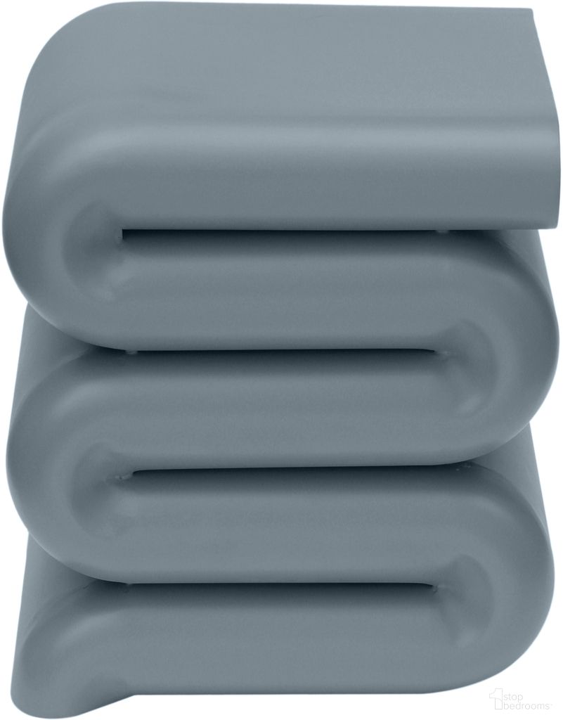 Roland Iron End Table In Light Blue