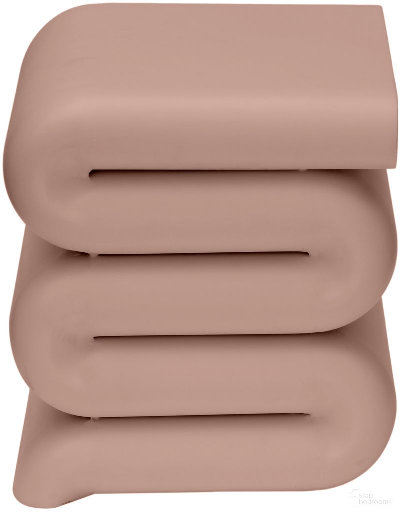 Roland Iron End Table In Pink