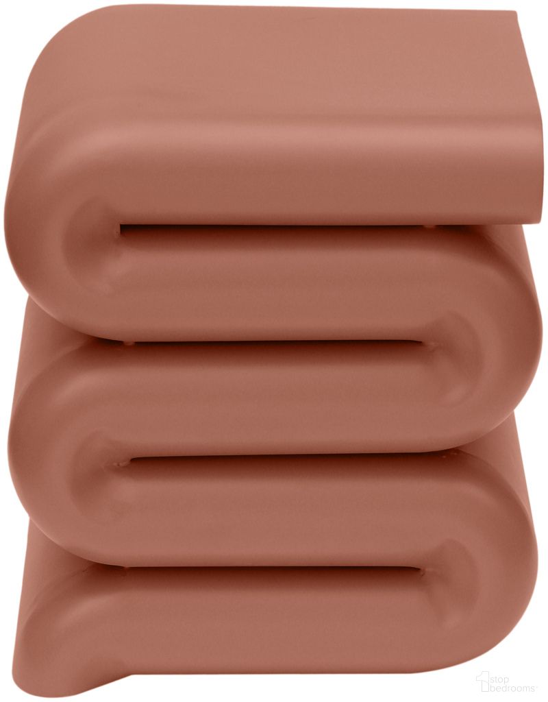 Roland Iron End Table In Terracotta