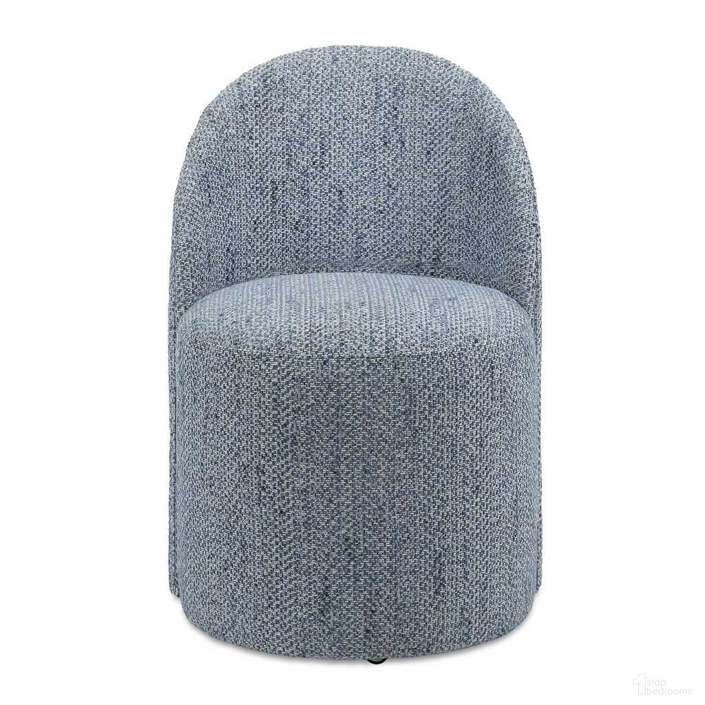 The appearance of Roll With It Denim Dining Chair In Blue designed by Uttermost in the coastal interior design. This blue piece of furniture  was selected by 1StopBedrooms from Roll With It Collection to add a touch of cosiness and style into your home. Sku: 53054. Material: Fabric. Chair Type: Side Chair.