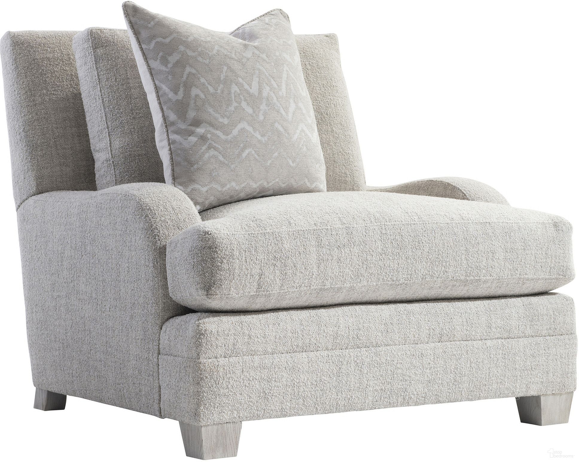 The appearance of Rollins Fabric Chair designed by Bernhardt in the modern / contemporary interior design. This beige/tan boucle piece of furniture  was selected by 1StopBedrooms from Rollins Collection to add a touch of cosiness and style into your home. Sku: P7102A. Material: Fabric. Upholstery Material: Boucle.