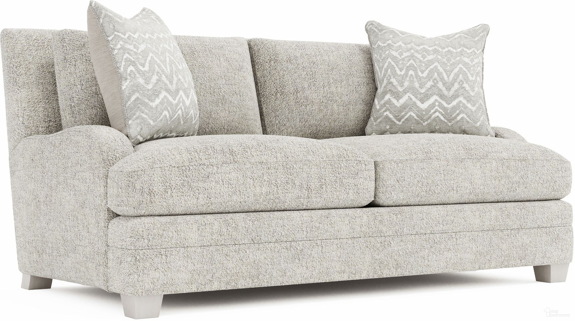 The appearance of Rollins Fabric Loveseat In Beige and Tan designed by Bernhardt in the modern / contemporary interior design. This beige/tan boucle piece of furniture  was selected by 1StopBedrooms from Plush Collection to add a touch of cosiness and style into your home. Sku: P7105A. Material: Fabric.