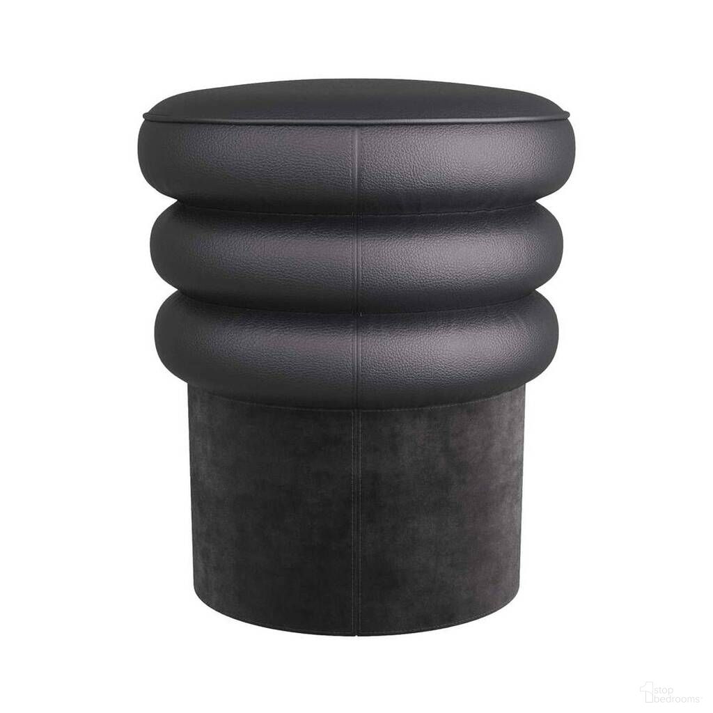 The appearance of Rollo Ottoman In Black designed by Arteriors in the modern / contemporary interior design. This black piece of furniture was selected by 1StopBedrooms from Rollo Collection to add a touch of cosiness and style into your home. Sku: 6265. Material: Leather.