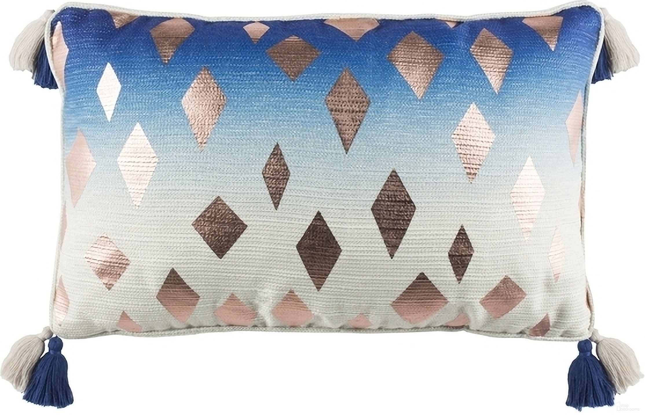 The appearance of Roma Pillow designed by Safavieh in the modern / contemporary interior design. This blue piece of furniture was selected by 1StopBedrooms from Safavieh PLS Collection to add a touch of cosiness and style into your home. Sku: PLS789A-1218. Material: Polyester.