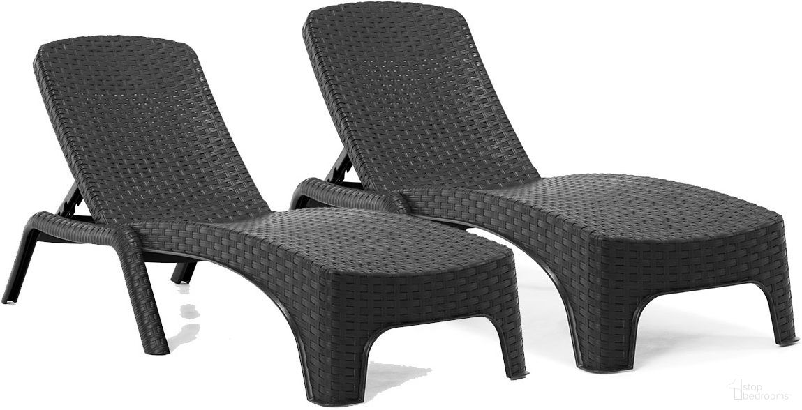 The appearance of Roma Set of 2 Chaise Lounger In Anthracite designed by Rainbow Outdoor in the traditional interior design. This anthracite piece of furniture was selected by 1StopBedrooms from Roma Collection to add a touch of cosiness and style into your home. Sku: RBO-ROMA-ANT-2CL. Material: Polypropylene.
