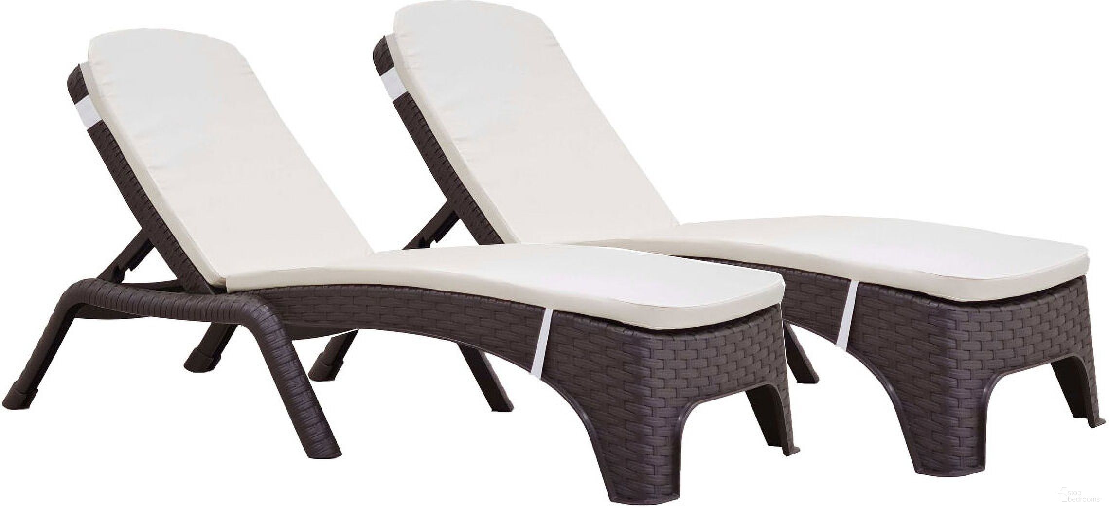 The appearance of Roma Set of 2 Chaise Lounger with Cushion In Brown and Cream designed by Rainbow Outdoor in the traditional interior design. This brown and cream piece of furniture was selected by 1StopBedrooms from Roma Collection to add a touch of cosiness and style into your home. Sku: RBO-ROMA-BRW-2CL-CUSH-CRM. Material: Polypropylene.