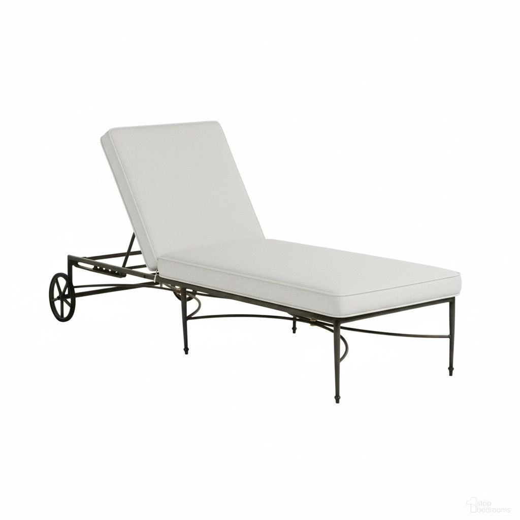 The appearance of Roma Wrought Aluminum Outdoor Chaise Lounge with Wheels In Bali Pearl designed by Summer Classics in the traditional interior design. This bali pearl piece of furniture was selected by 1StopBedrooms from Roma Collection to add a touch of cosiness and style into your home. Sku: 436631+C8314219W4219. Material: Aluminum.