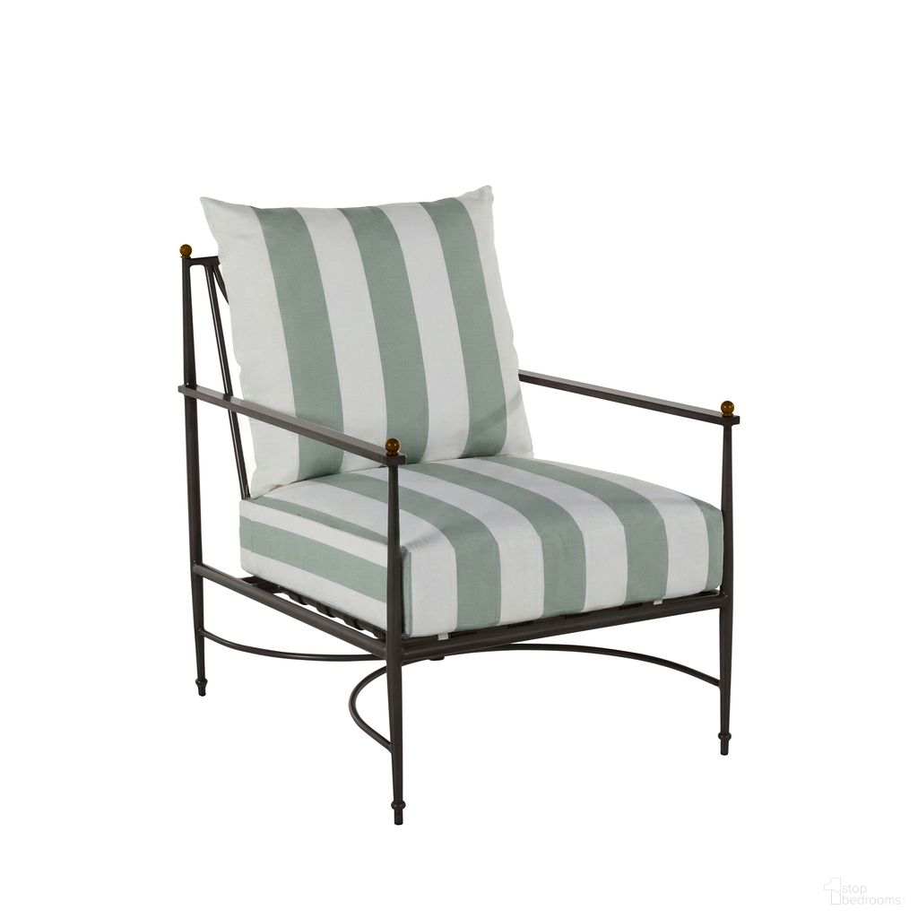 The appearance of Roma Wrought Aluminum Outdoor Lounge Chair In Cabana Mist Stripe designed by Summer Classics in the traditional interior design. This cabana mist stripe piece of furniture was selected by 1StopBedrooms from Roma Collection to add a touch of cosiness and style into your home. Sku: 366531+C605P15055W15055. Material: Aluminum.