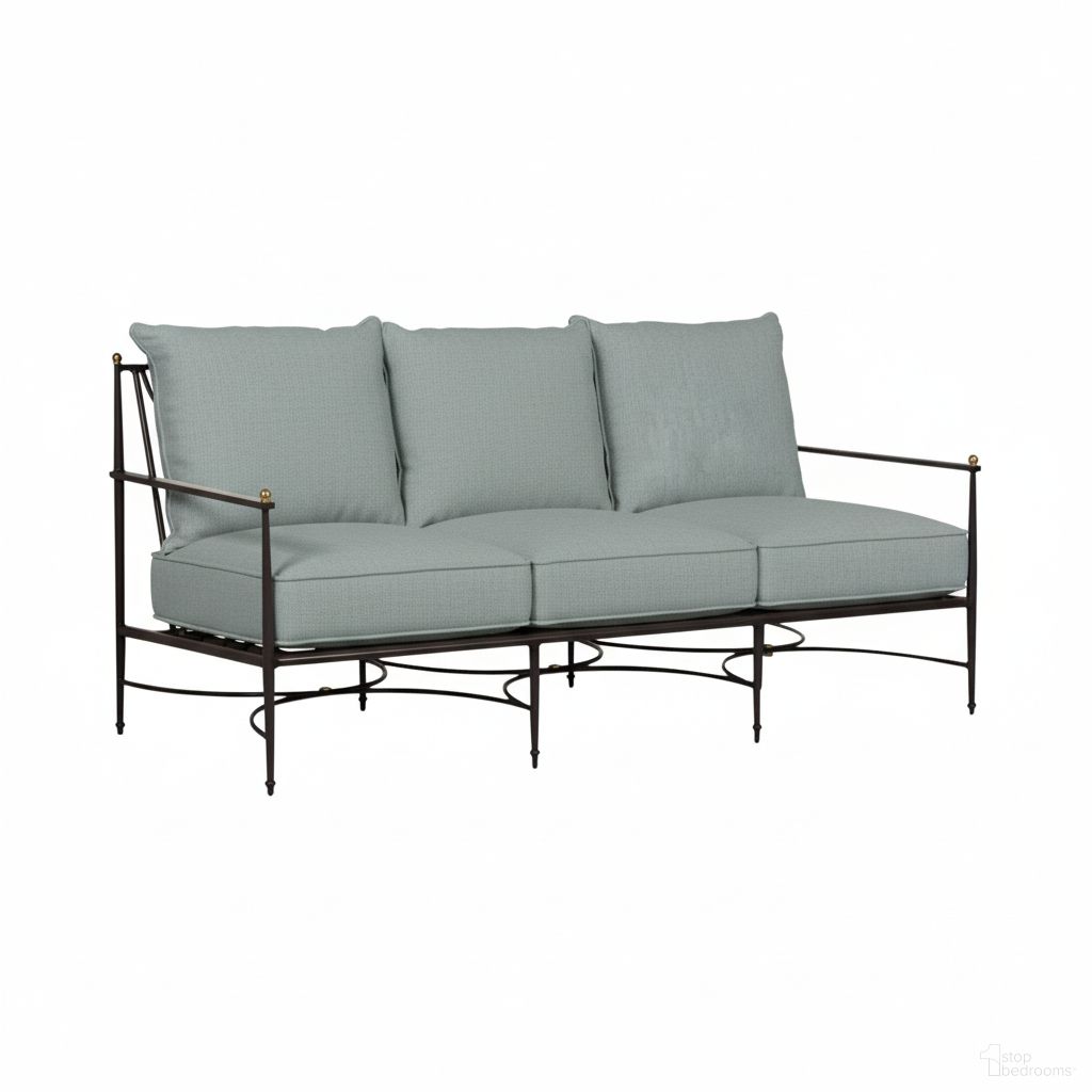The appearance of Roma Wrought Aluminum Outdoor Sofa In Cast Mist designed by Summer Classics in the traditional interior design. This cast mist piece of furniture was selected by 1StopBedrooms from Roma Collection to add a touch of cosiness and style into your home. Sku: 366731+C607P362W362. Material: Aluminum.