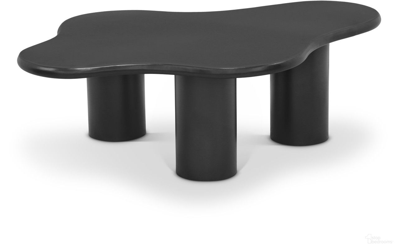 The appearance of Romaine Coffee Table In Black designed by Meridian in the modern / contemporary interior design. This black piece of furniture  was selected by 1StopBedrooms from Romaine Collection to add a touch of cosiness and style into your home. Sku: 278Black-CT Box 1/2 (Top);278Black-CT Box 2/2 (Base). Material: Iron.
