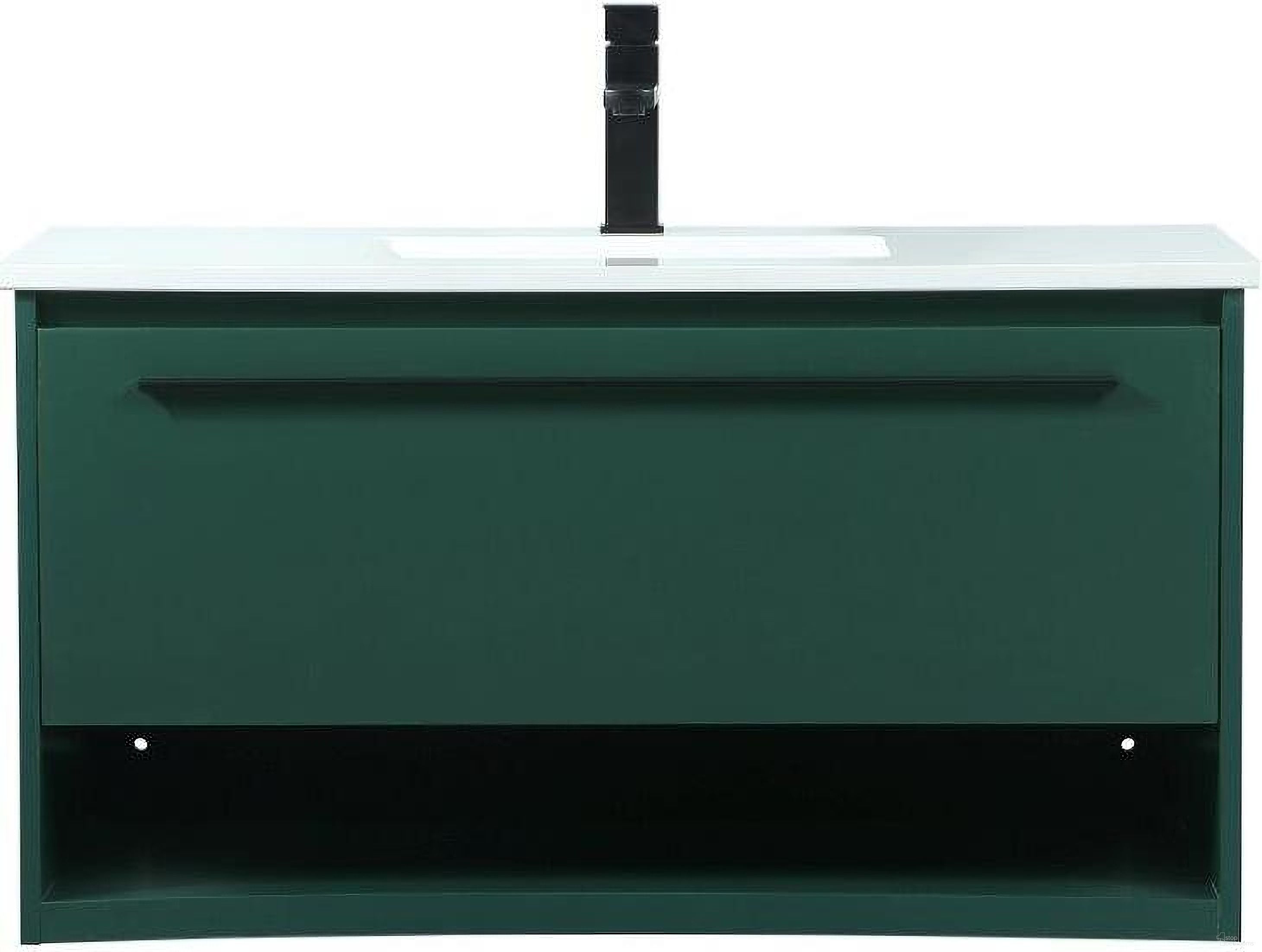 Roman 36 Inch Single Bathroom Vanity In Green