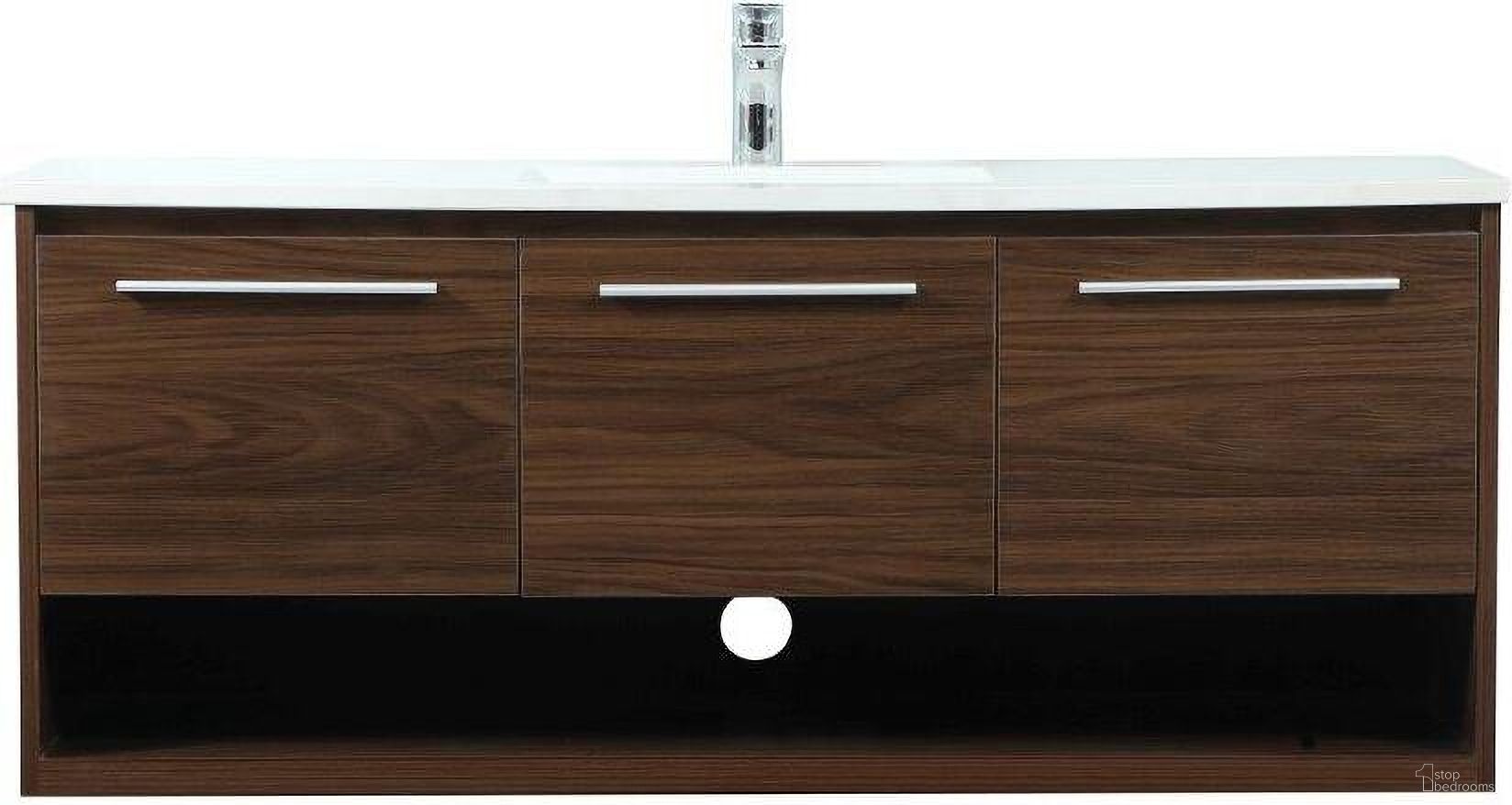 Roman 48 Inch Single Bathroom Vanity In Walnut