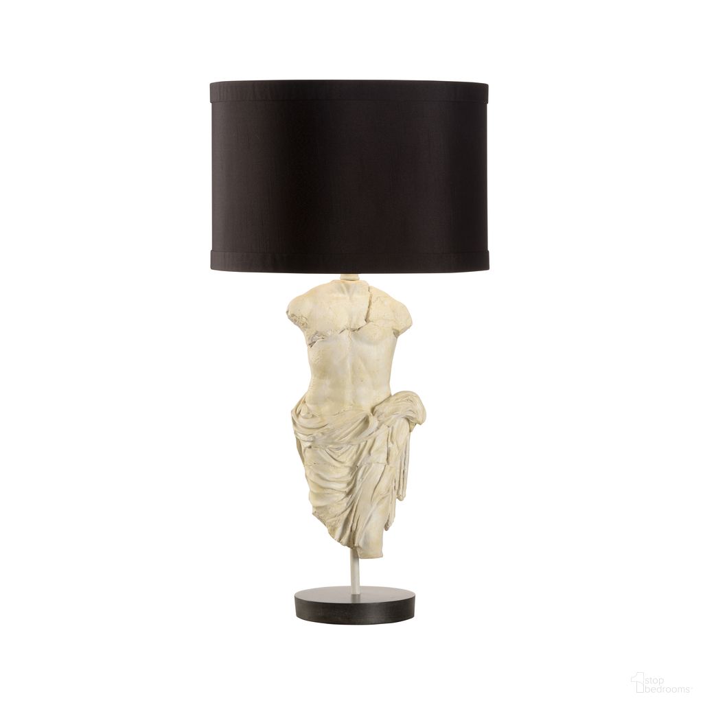 Roman Emperor Statue Lamp In White and Cream