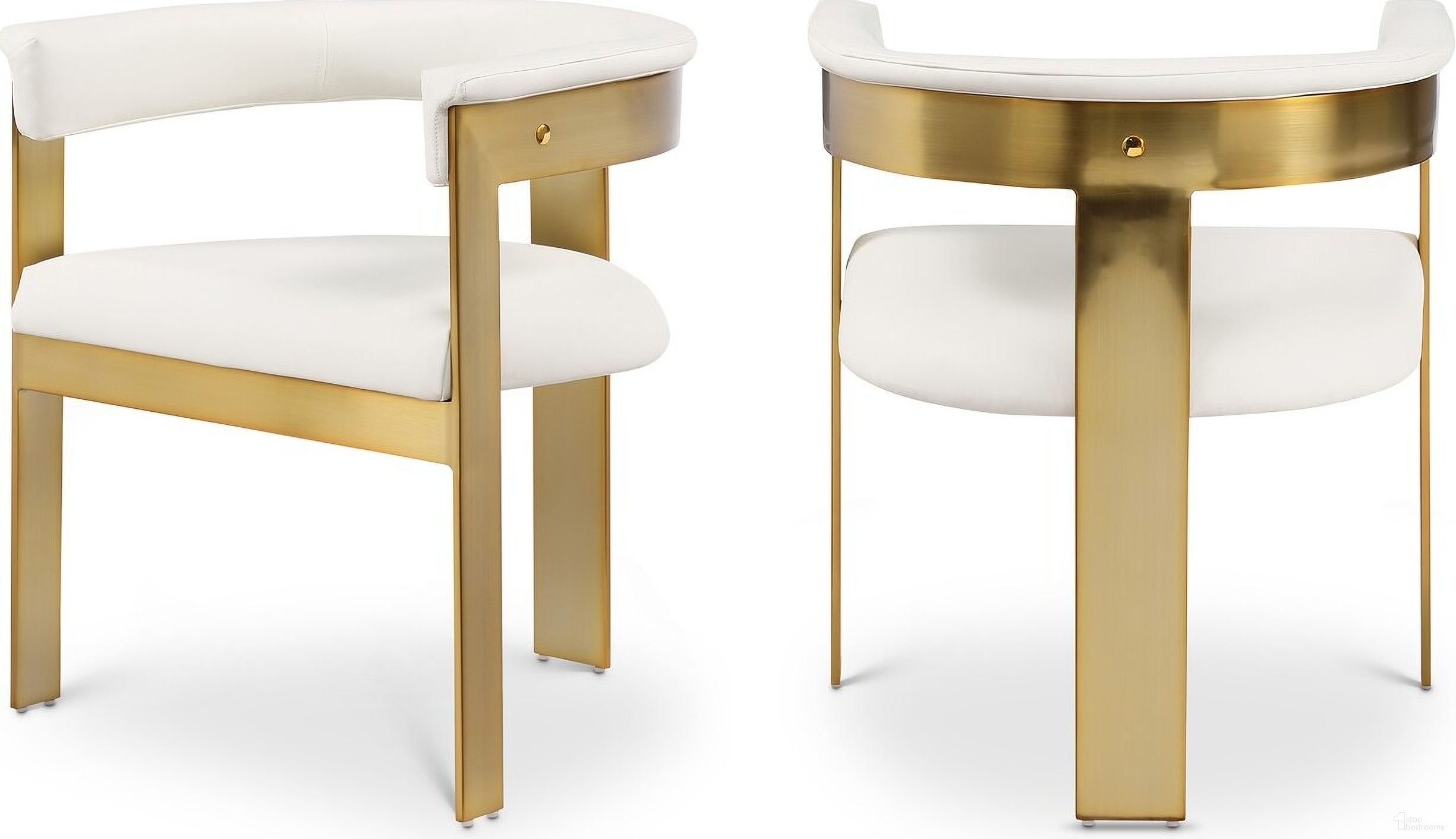 The appearance of Romeo Vegan Leather Dining Chair Set of 2 In Cream designed by Meridian in the modern / contemporary interior design. This cream piece of furniture was selected by 1StopBedrooms from Romeo Collection to add a touch of cosiness and style into your home. Sku: 831Cream-C. Material: Wood. Chair Type: Arm Chair.